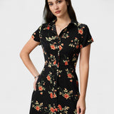 Glória - Must Lillene Midi Kleid