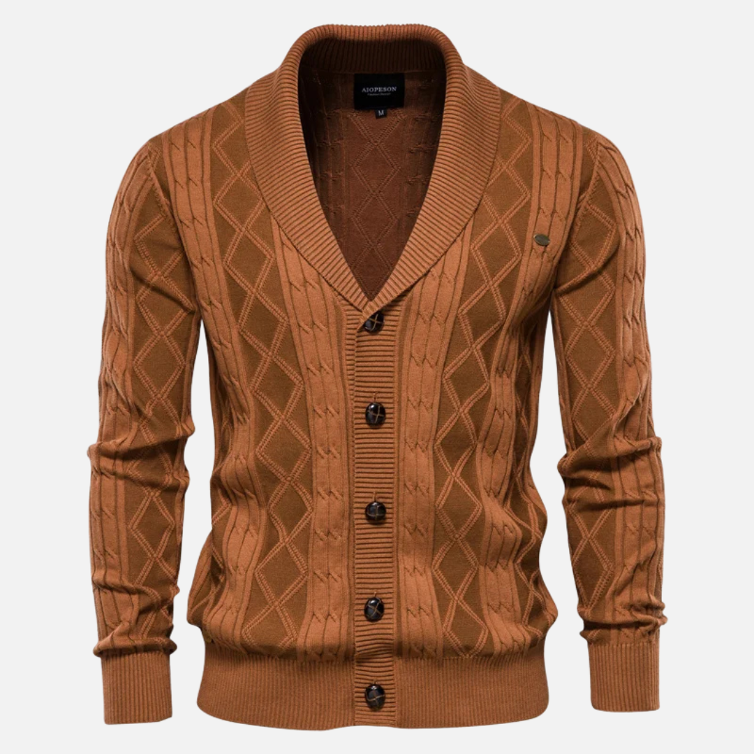 Francisco - Cardigan Argyle Pehme Segus