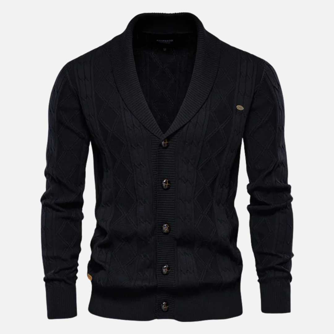 Francisco - Cardigan Argyle Pehme Segus