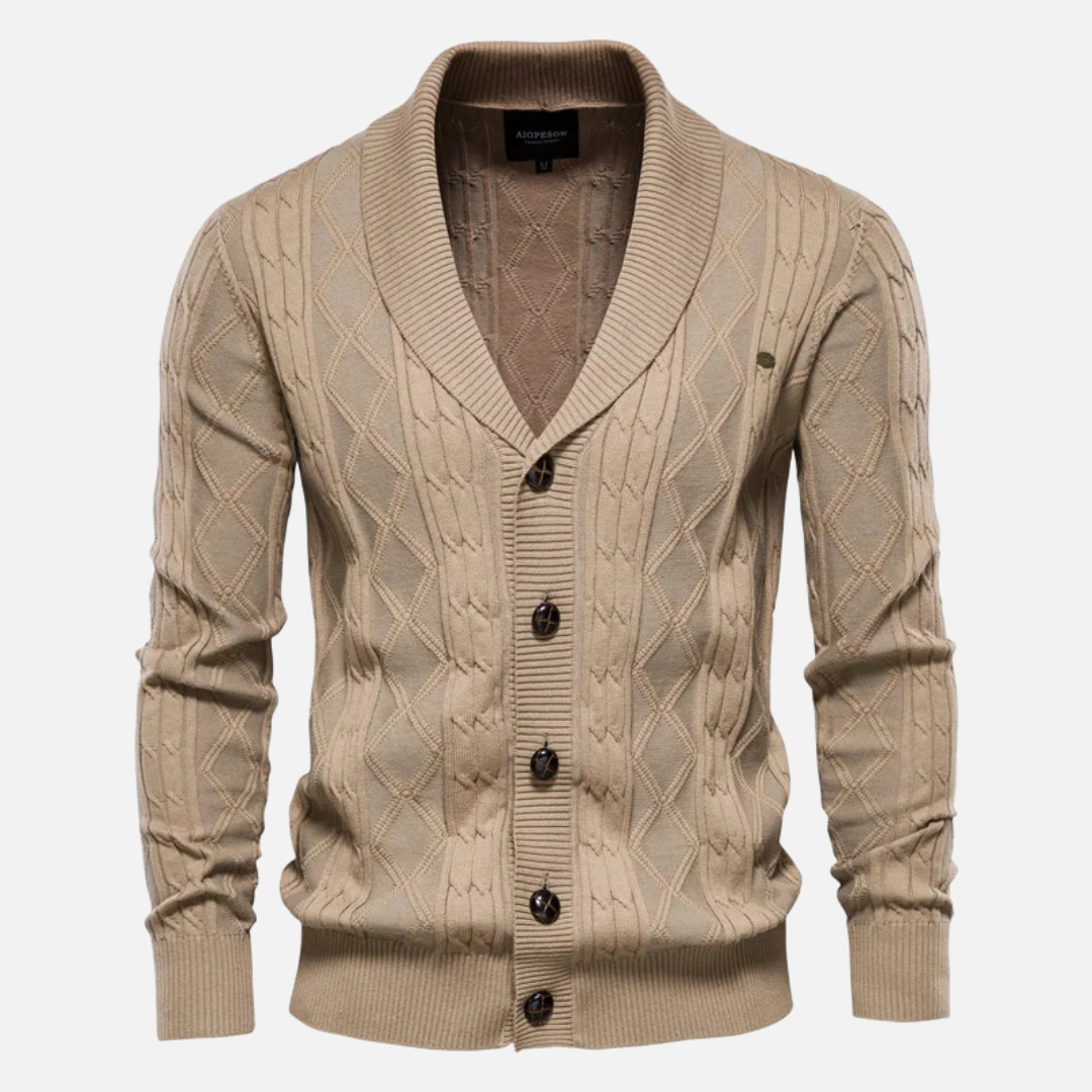 Francisco - Cardigan Argyle Pehme Segus