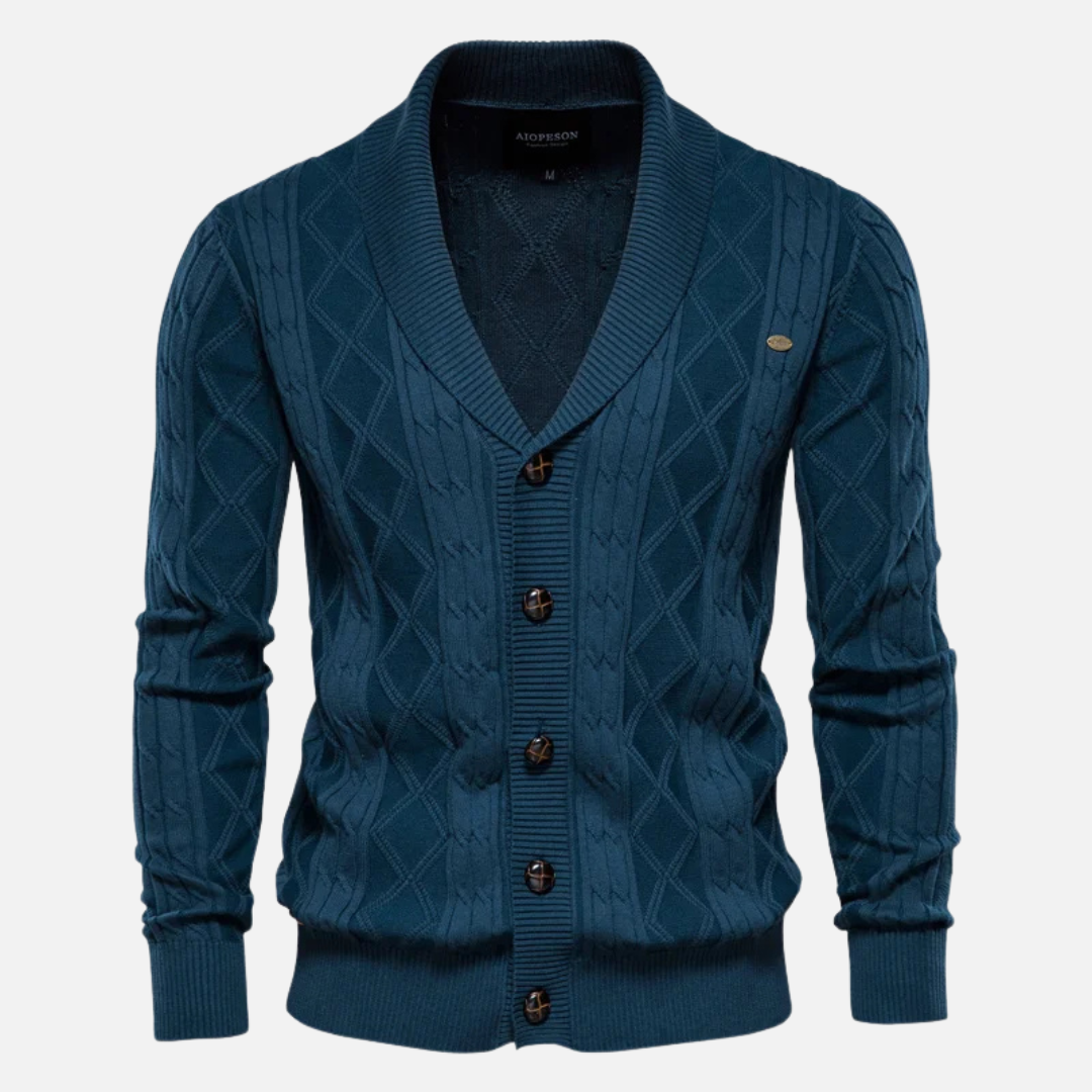 Francisco - Cardigan Argyle Pehme Segus