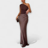 Luna - Asümmeetriline satiin Kleid
