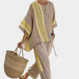 Lorena - Boho Linase ja Bambu Komplekt