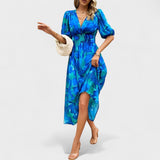Clara - Elegantne Lilleline Midi Kleid