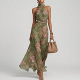 Filipa - Pikk Lillene Halter Kleid