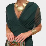 Luana - Elegantne V-dekolteega kleit