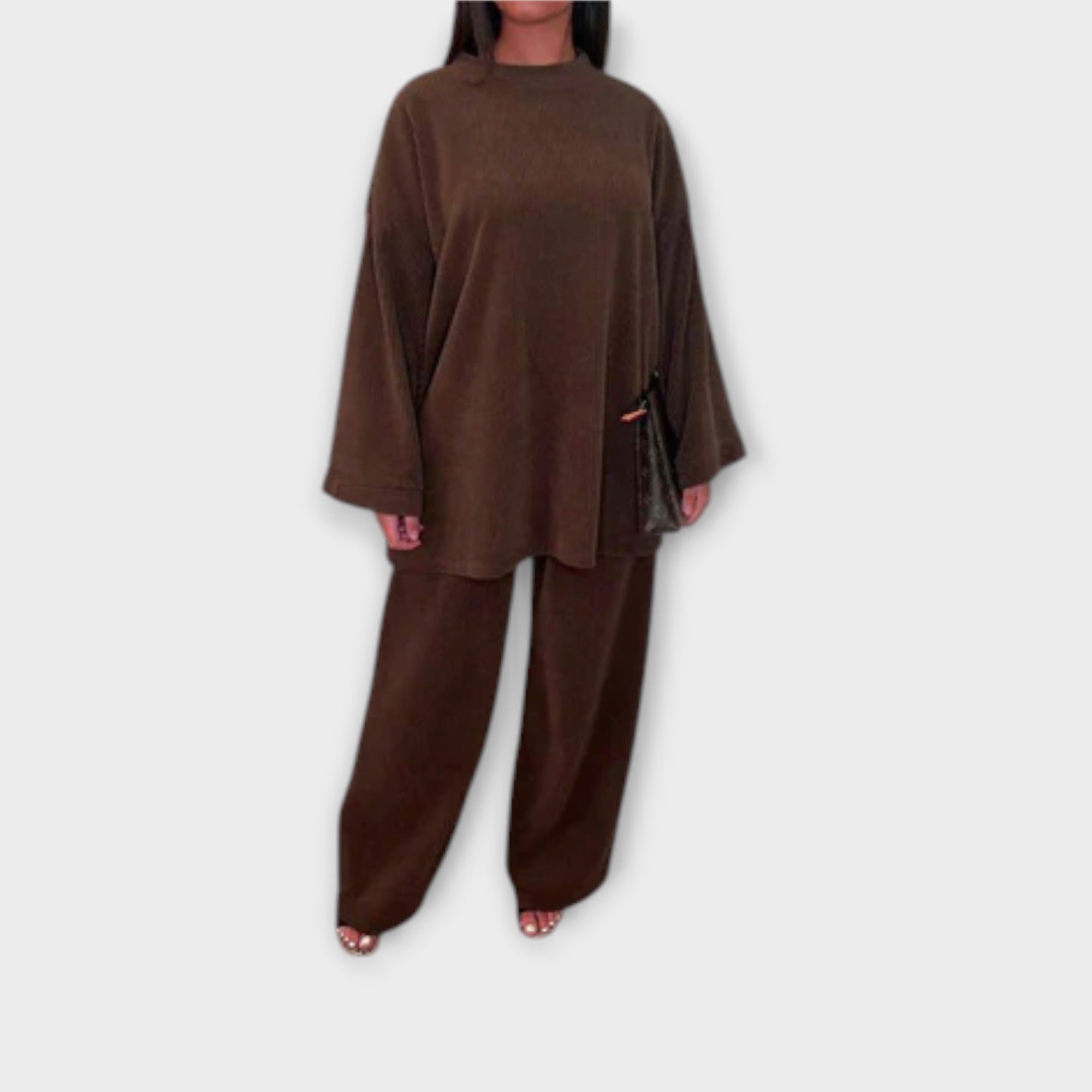 Ingrid - Plus Size Ribatud Komplekt